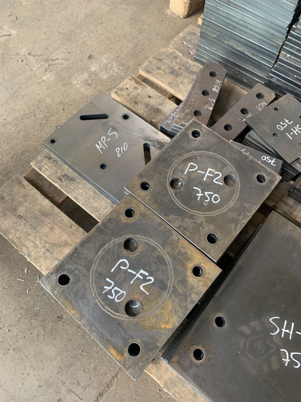 CNC cut plasma cut plates with true hole technology